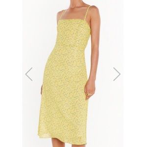 Nasty Gal Dresses - Nasty Gal yellow floral midi dress Nasty Gal Dresses - Nasty Gal yellow floral midi dress